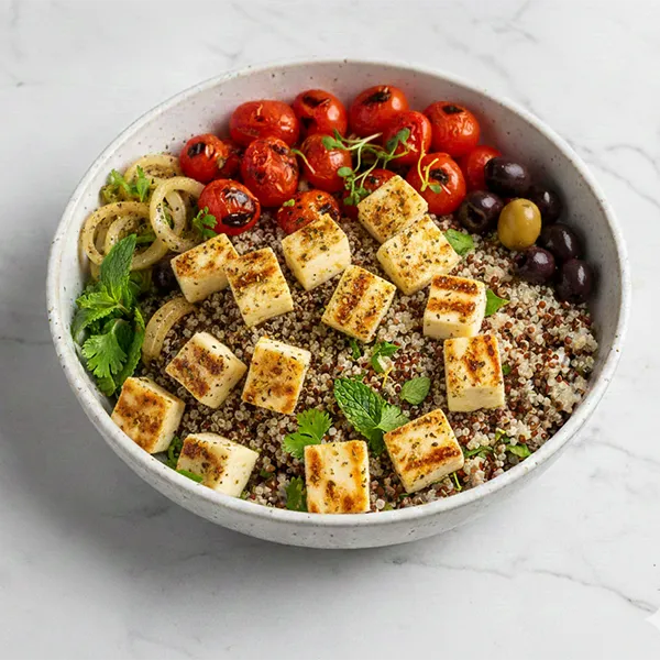 Zaatar Spiced Halloumi & Quinoa Power Bowl
